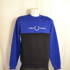 sweater fred perry block zwart blauw m7519-i88
