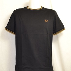 t-shirt fred perry twin tipped m1588-q27 zwart 