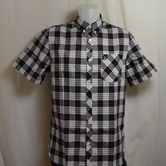 overhemd fred perry tartan wit m5553-100
