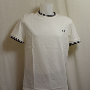 t-shirt fred perry twin tipped m1588-129 wit