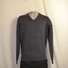 pullover fred perry v neck k7210-829 grijs