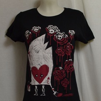dames t-shirt akumu painting the roses with blood