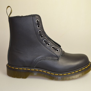 dr martens pascal black nappa front zip