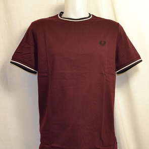 t-shirt fred perry twin tipped m1588-r80 oxblood