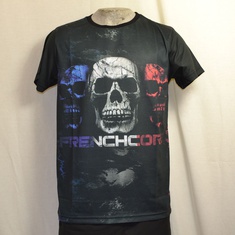 t-shirt frenchcore triple skull