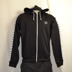 hooded trainingsjack fred perry zwart j9520