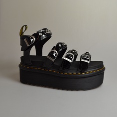 dr martens blaire 2 quad chain black patent 