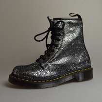 dr martens 1460 black metallic paint splatter