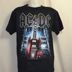 t-shirt acdc high voltage guitar 