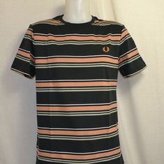 t-shirt fred perry stripe m5607-q20 night green 