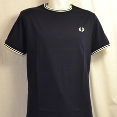 t-shirt fred perry twin tipped m1588-795 navy 