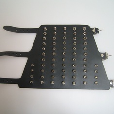 leren armband 11 rij spikes