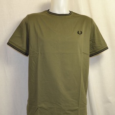 t-shirt fred perry twin tipped m1588-q55 uniform green 
