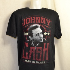 t-shirt johnny cash man in black 