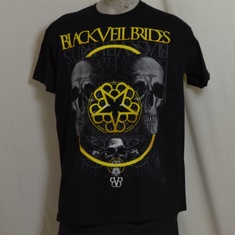 t-shirt black veil brides grey skull