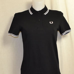 polo dames fred perry g3600-350 zwart