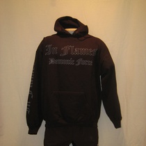 hooded sweater in flames demonic force