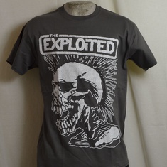 t-shirt expoited vintage skull grijs 