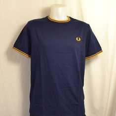 t-shirt fred perry navy m1588-d41