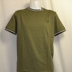 t-shirt fred perry twin tipped m1588-r79 uniform green 