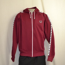 hooded trainingsjack fred perry maroon