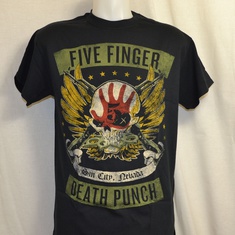 t-shirt five finger death punch brass knockles