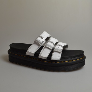 dr martens blaire slide white hydro leather