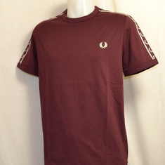 t-shirt fred perry taped m4613-597 oxblood 
