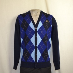 cardigan fred perry argyle dark carbon k9527-395