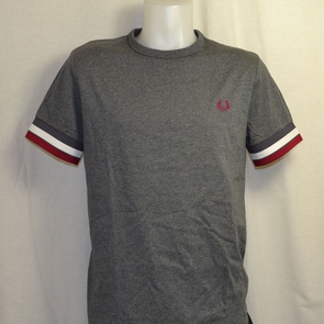 t-shirt fred perry bold tipped m7539-g20 grijs 