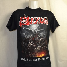 t-shirt saxon fire hell and damnation 