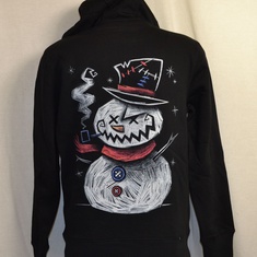 hooded vest akumu snowman