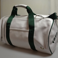 classic barrel bag fred perry wit groen l8310