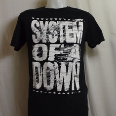 t-shirt system of a down distressed logo 