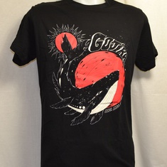 t-shirt gojira whale sun moon 