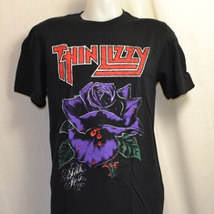 t-shirt thin lizzy black rose