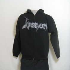 hooded vest venom black metal