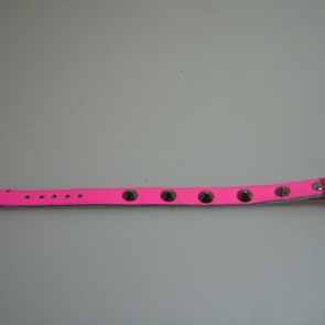 armband leer roze 1 rij conicol 