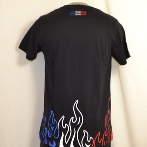 t-shirt frenchcore flaming skull 