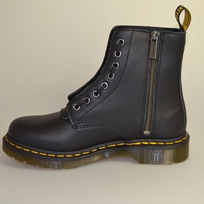 dr martens pascal black nappa front zip