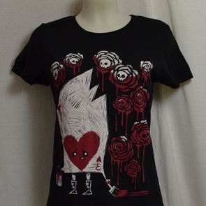 dames t-shirt akumu painting the roses with blood