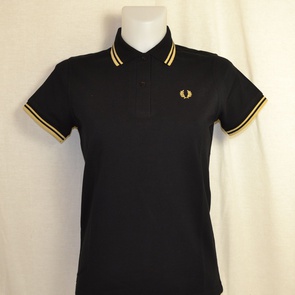 polo dames fred perry g12-157 zwart 