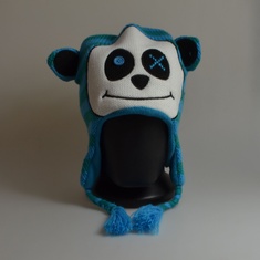 skimuts panda blauw