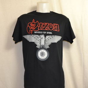 t-shirt saxon wheels of steel 