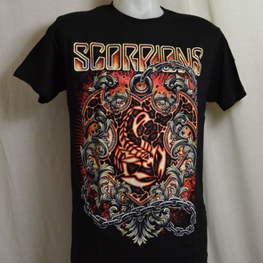 t-shirt scorpions crest in chains 