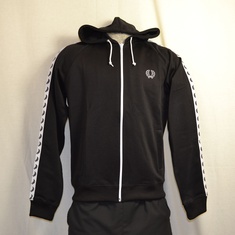 hooded trainingsjack fred perry zwart j9520