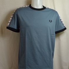 fred perry t-shirt taped m6347-e79 blauwgrijs