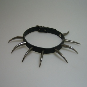 halsband leer 1 rij sabertooth