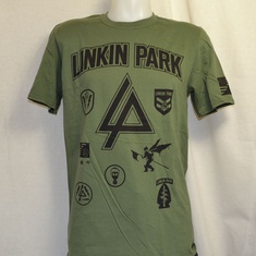 t-shirt linkin park patches groen