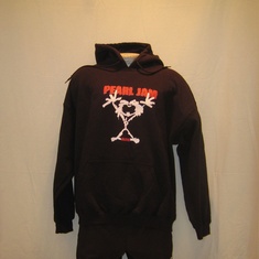 hooded sweater pearl jam stickman